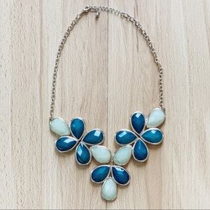 Forever 21 Large Bib Necklace - Light Blue/Teal